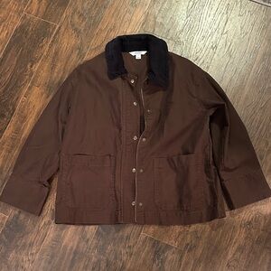 Women’s Brown Jacket with Black Collar